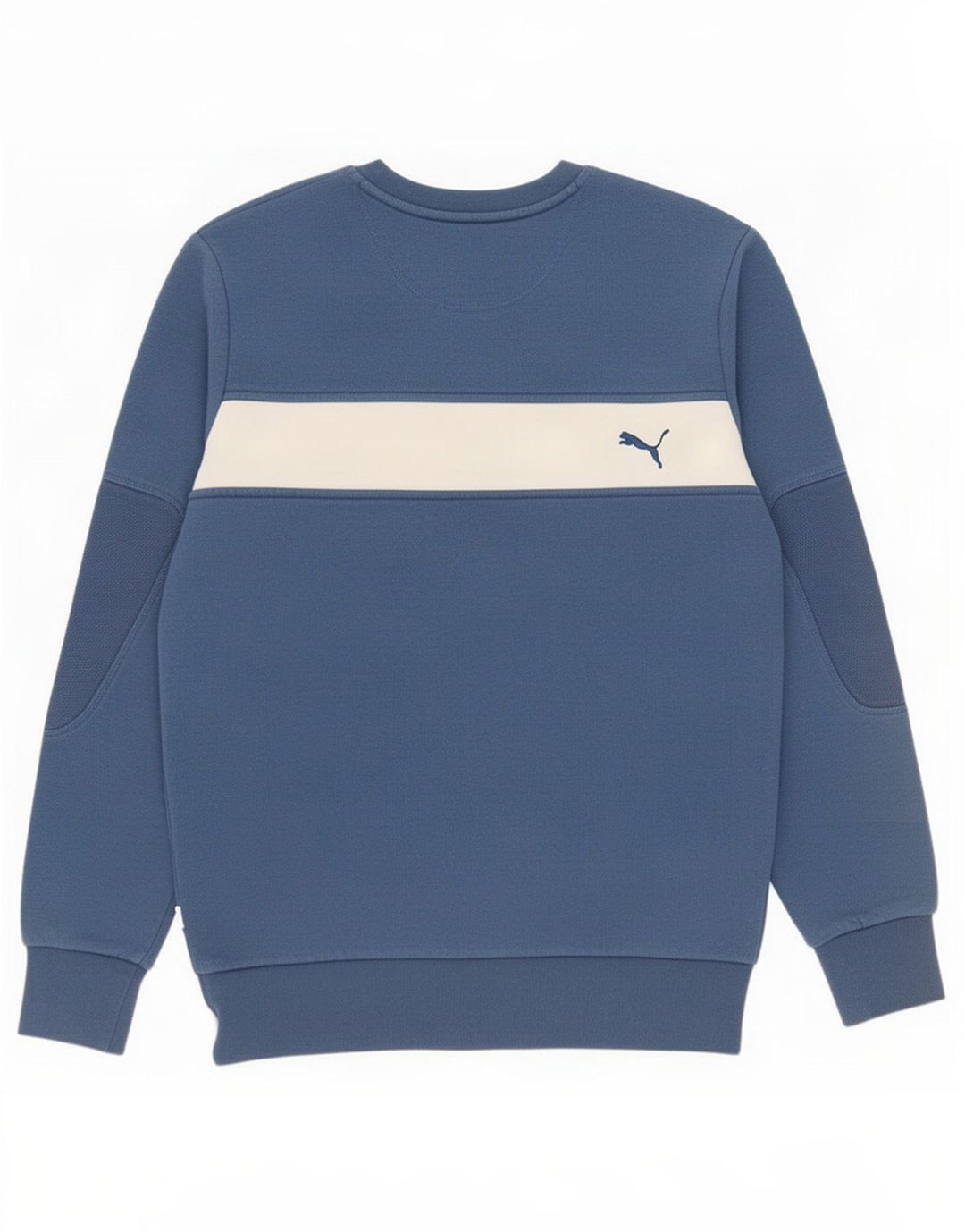 Puma Herre Grafisk Sweatshirt Jumper Small Blue Colourblock