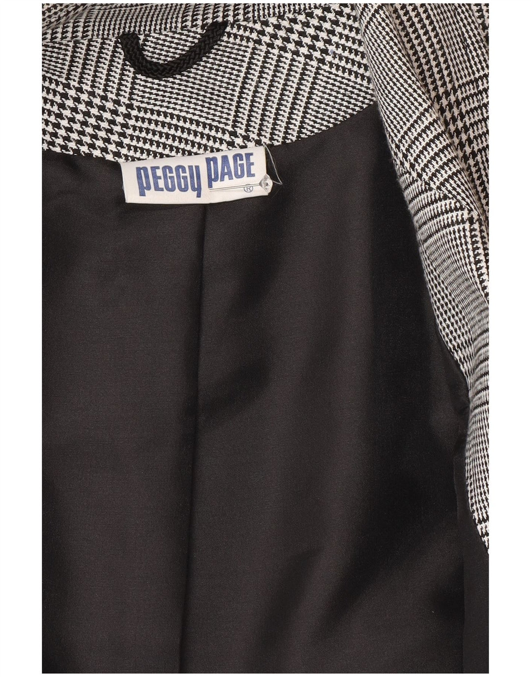 Peggy Page Dame Blazer Jacket UK 14 Large Grå Houndstooth