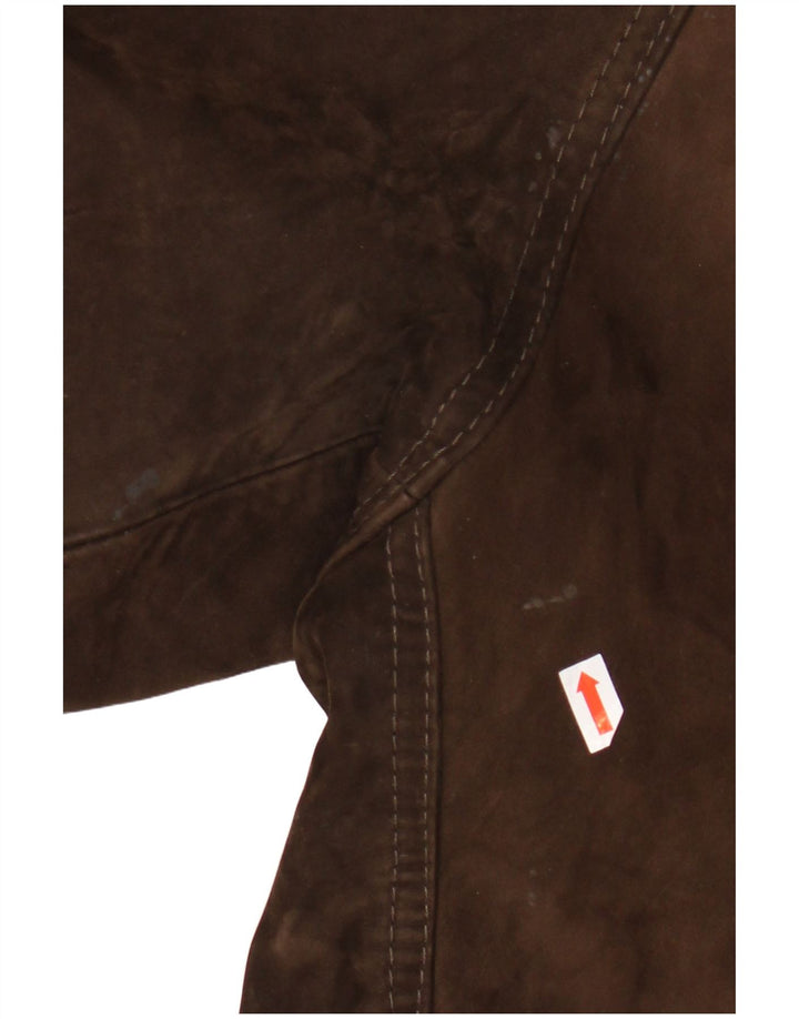 Vintage læderjakke til mænd IT 48 Medium brunt læder