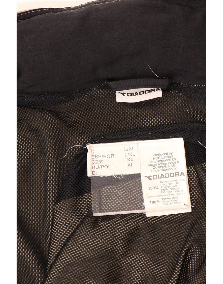 Diadora Regnjakke med hætte til mænd UK 40 Stor Khaki Polyamid