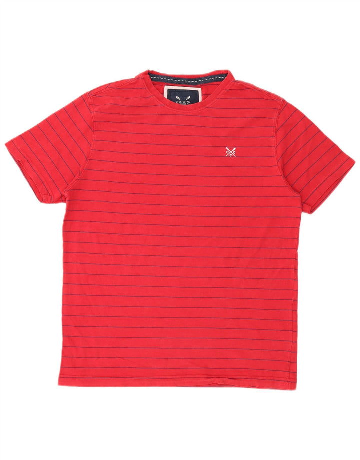 Besætningstøj Herre T-shirt Top Medium rødstribet bomuld