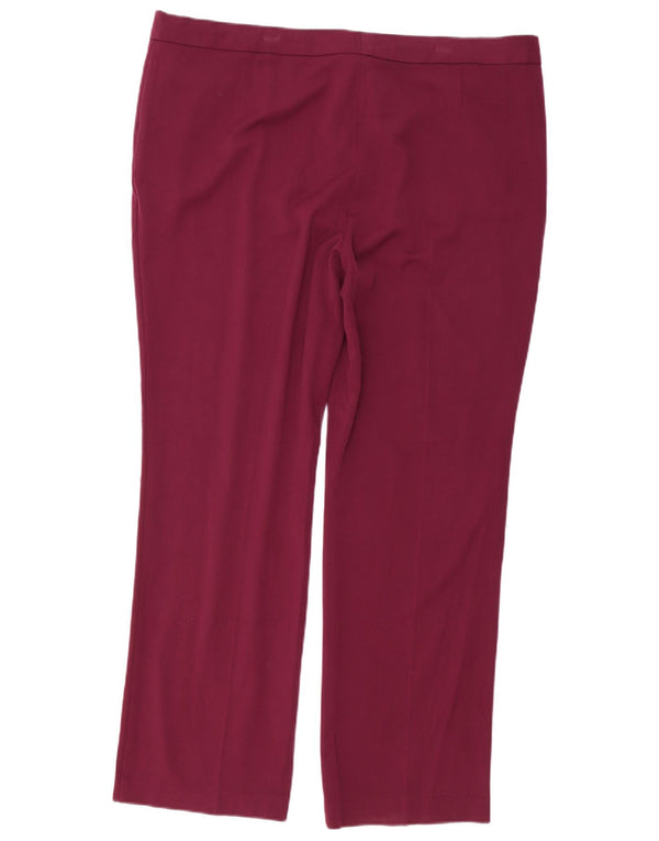Marks & Spencer Womens Tapered Casual Trousers UK 20 2XL W42 L32 Purple
