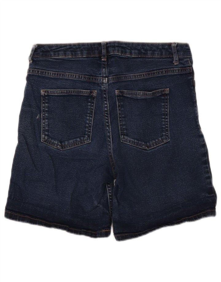 Marks & Spencer Dame denim Shorts UK 8 Small W28 Blue Cotton