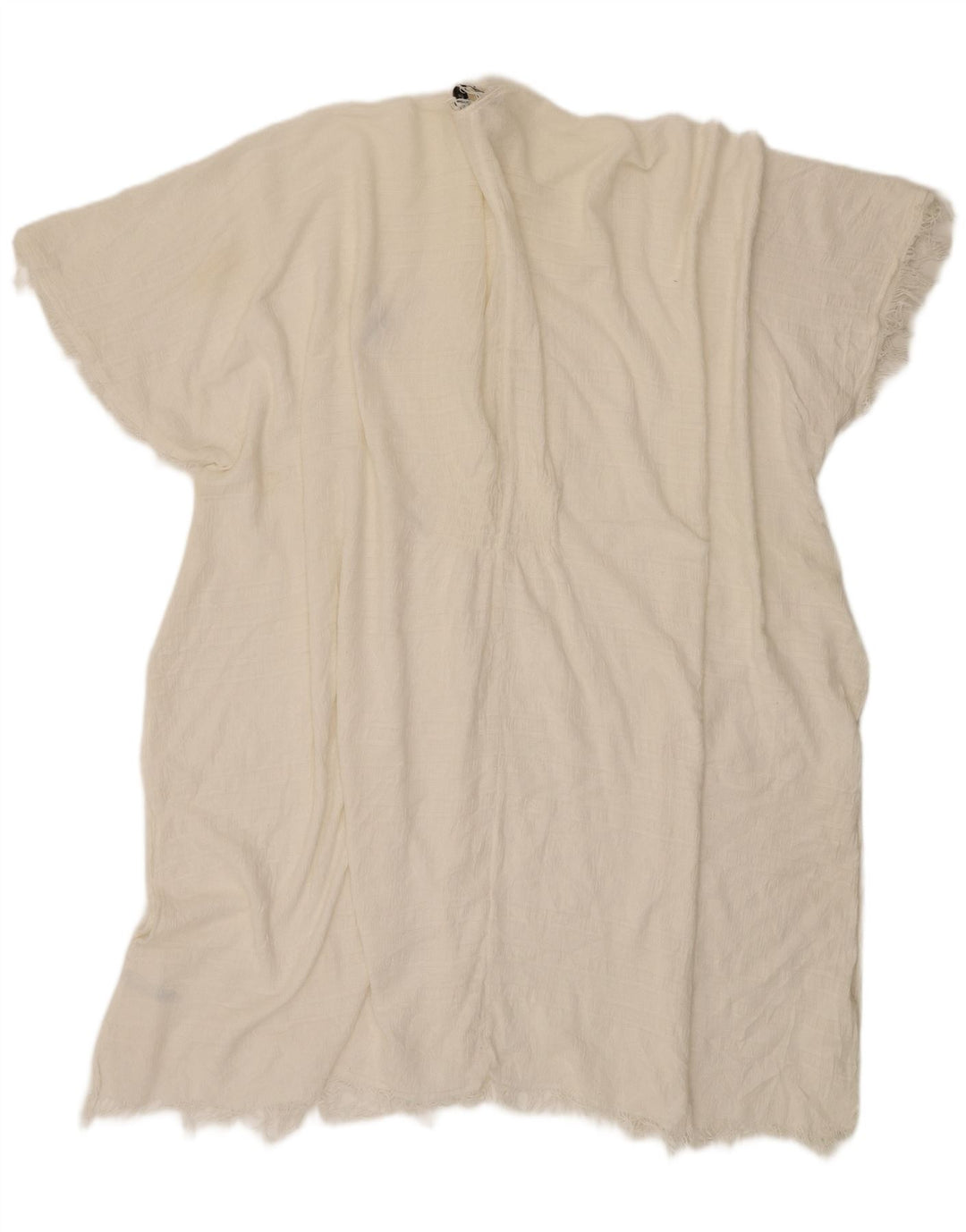 Zara Dame Longline Kortærmet Oversized Cardigan Top UK 14 Medium White