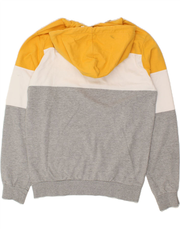 LOTTO Womens Graphic Hoodie Jumper UK 14 Medium Multicoloured Colourblock Vintage Lotto and Second-Hand Lotto from Messina Hembry 