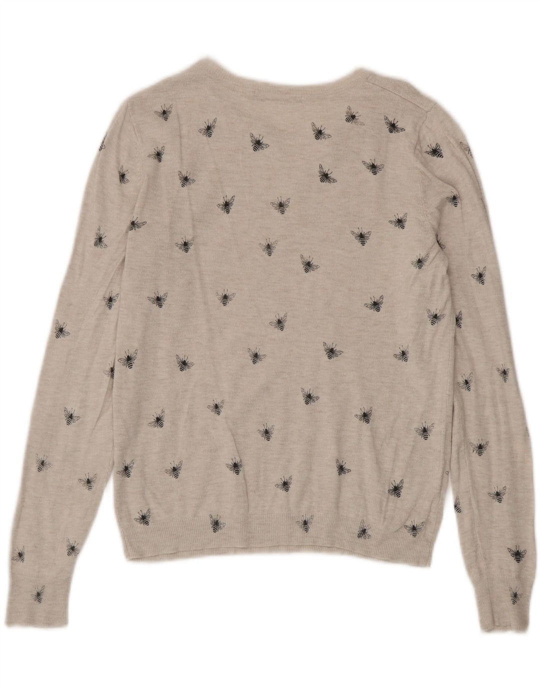 Marks & Spencer Dame Boat Neck Jumper Sweater UK 8 Small Grey