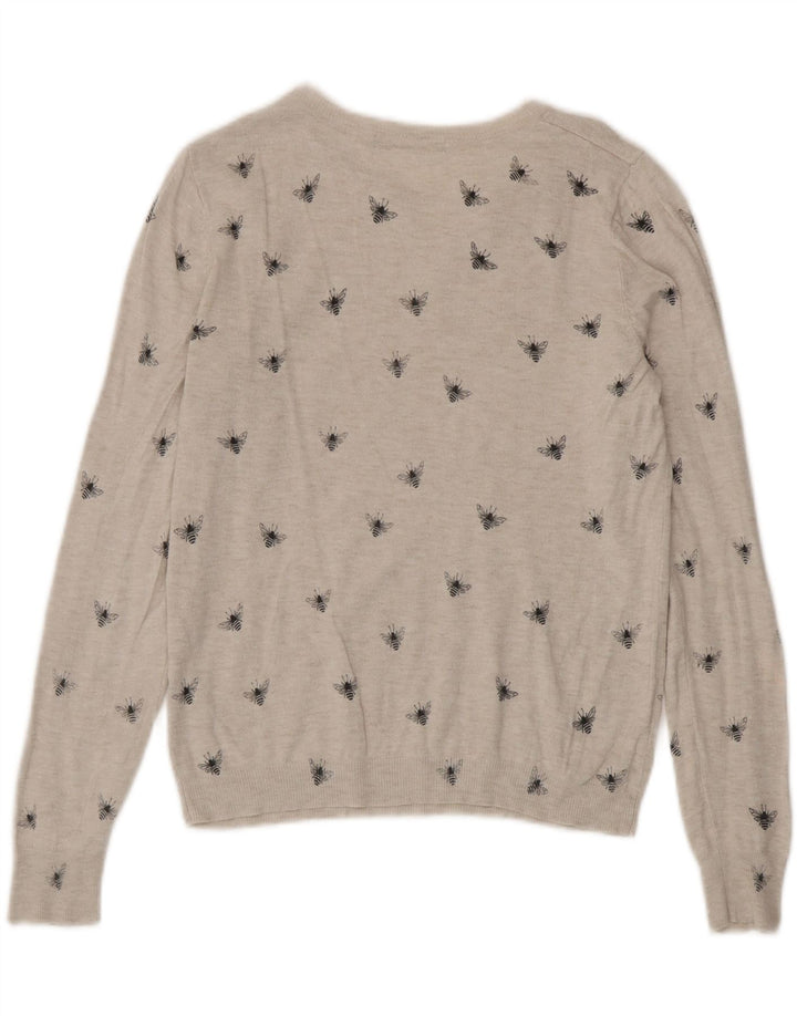 Marks & Spencer Dame Boat Neck Jumper Sweater UK 8 Small Grey