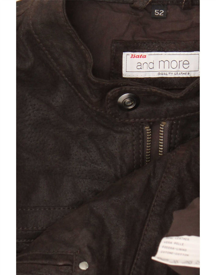 Bata and More Herre Læder Biker Jacket IT 52 XL Brun
