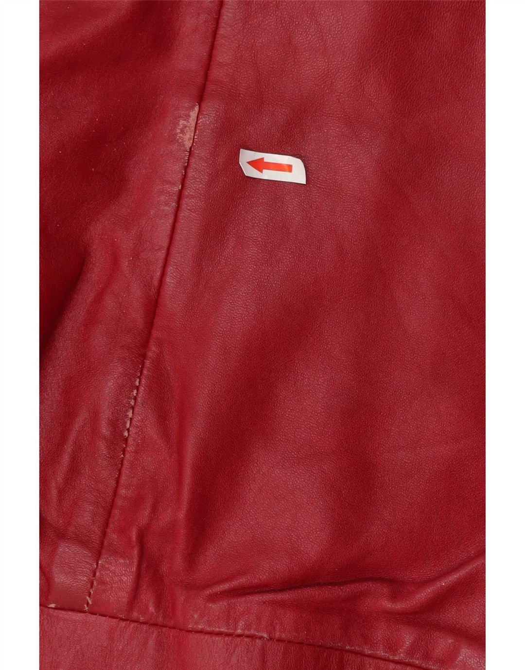 Vintage læder bombeflyjakke til kvinder IT 46 Large Red