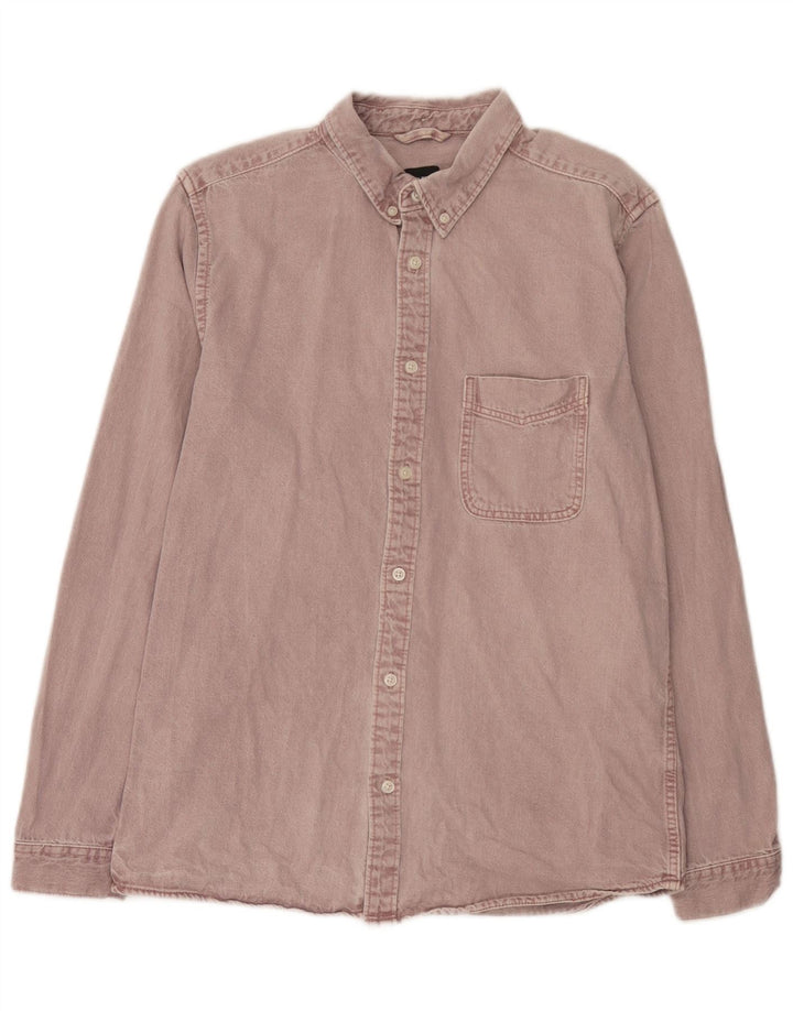 Zara Herre denimskjorte Medium Lilla Bomuld