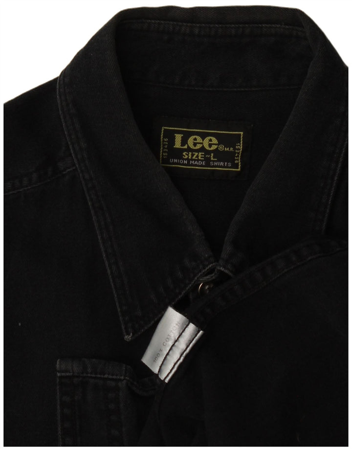 Lee Herre denimskjorte Stor sort bomuld