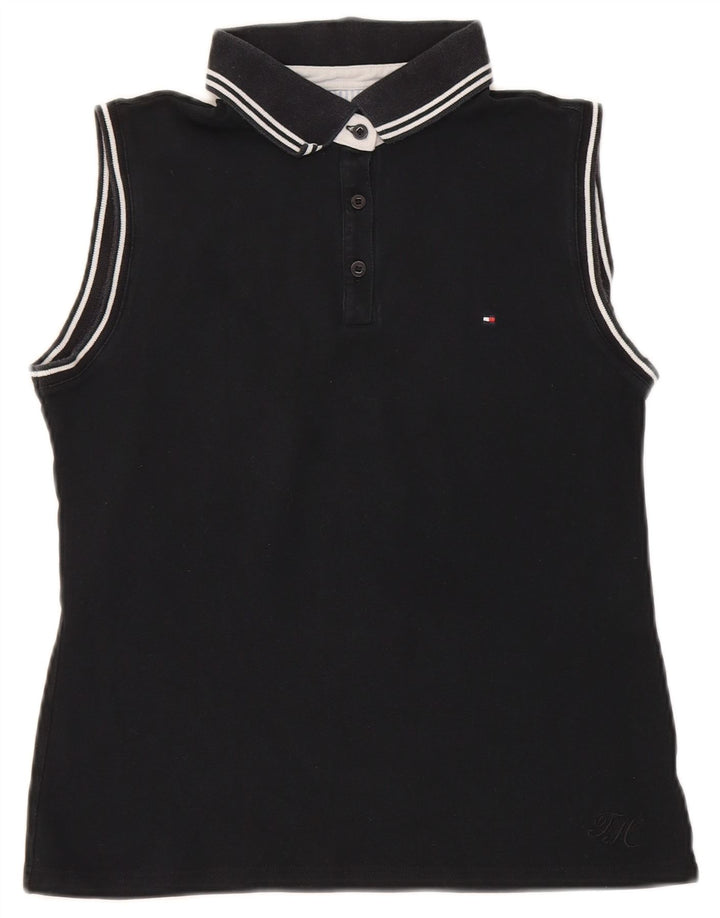 Tommy Hilfiger Dame ærmeløs poloshirt EU 40 Medium Sort