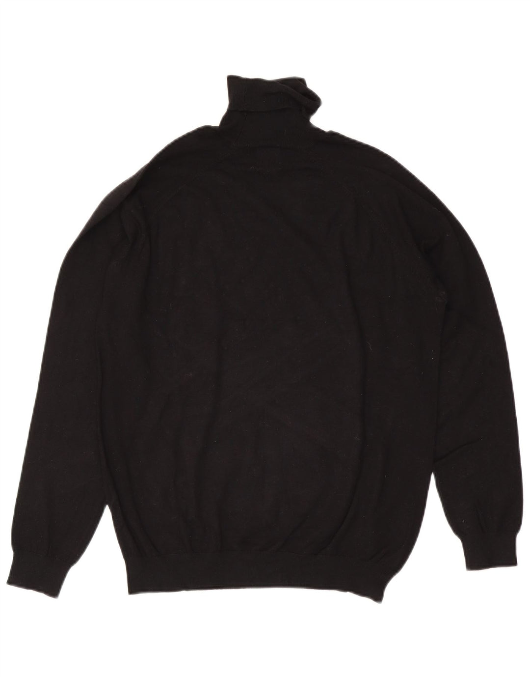 Zara Herre Rullehalstrøje Sweater Stor Sort Viscose