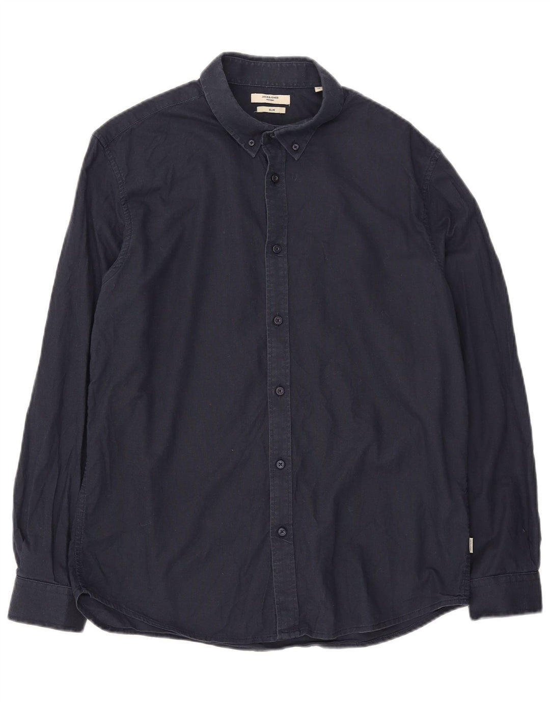 Jack & Jones herre slim skjorte XL marineblå bomuld