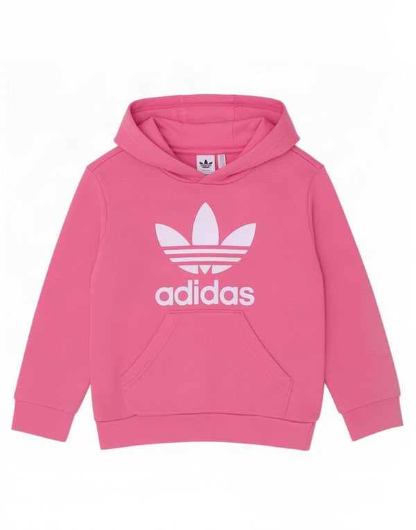 Adidas Grafisk hættetrøje til piger 5-6 år Pink Bomuld