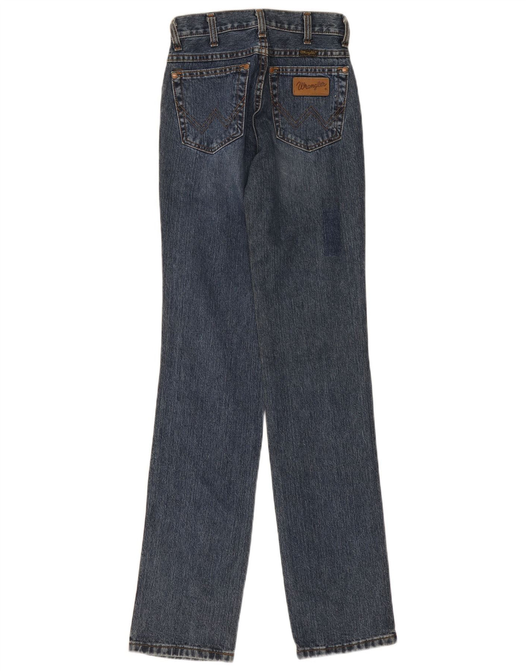 WRANGLER Dame Resolution Straight Jeans W24 L34 Marineblå Bomuld