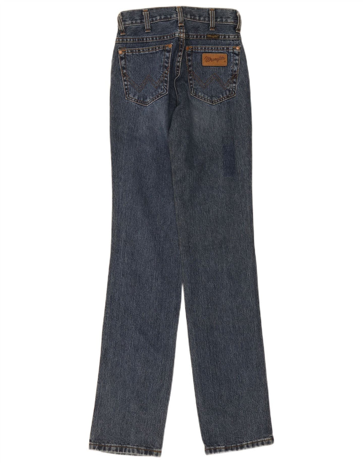 WRANGLER Dame Resolution Straight Jeans W24 L34 Marineblå Bomuld