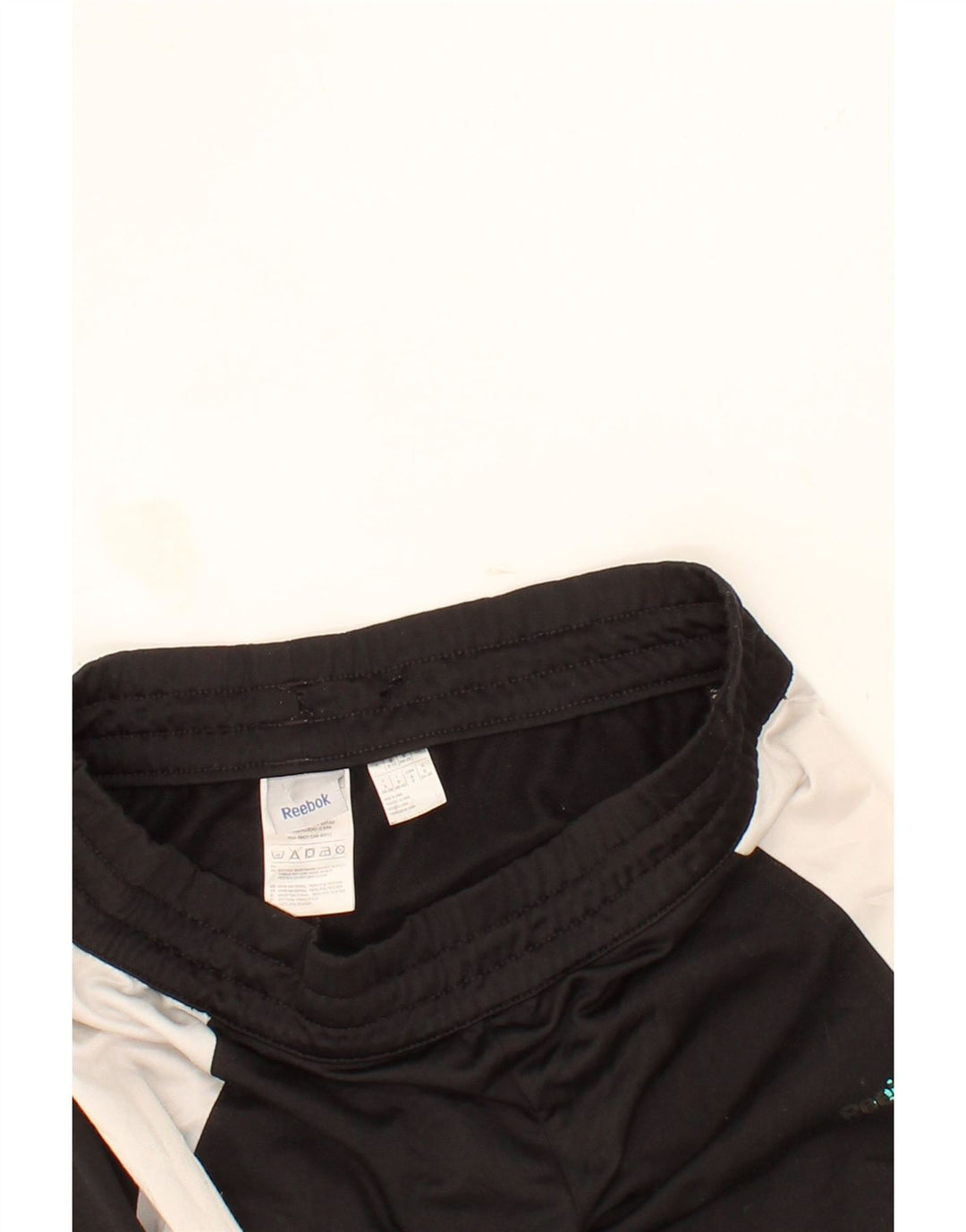 REEBOK Womens Leggings UK 8/10 Small  Black Colourblock Polyester Vintage Reebok and Second-Hand Reebok from Messina Hembry 