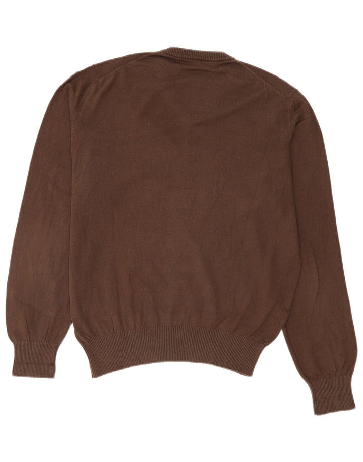 Fay Herre V-hals sweater Stor Brun Argyle/Diamant
