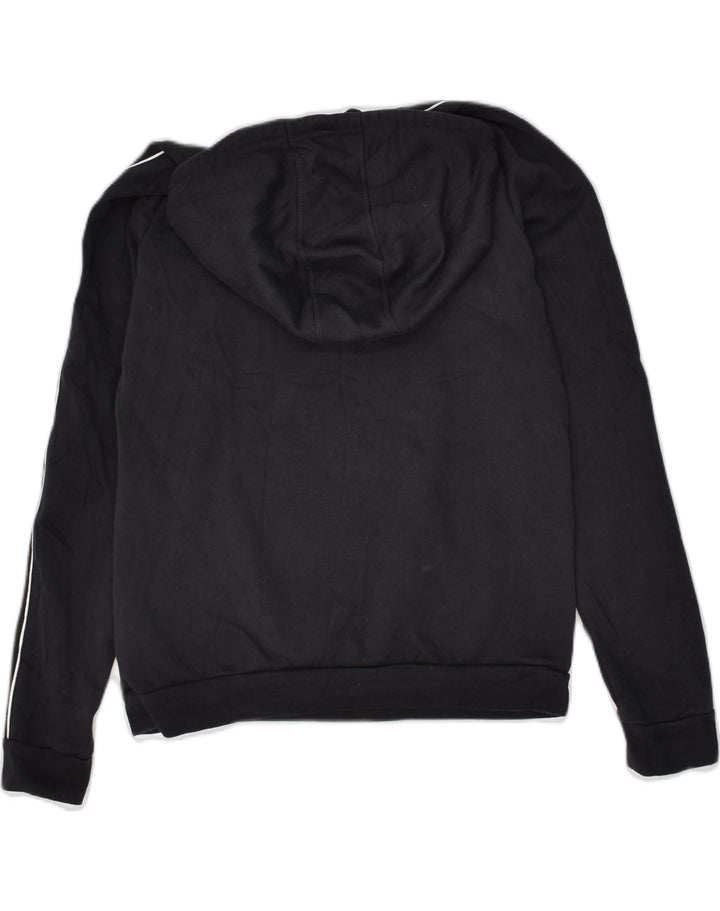 ADIDAS Womens Hoodie Jumper UK 12-14 Medium Black Cotton | Vintage Adidas | Thrift | Second-Hand Adidas | Used Clothing | Messina Hembry 