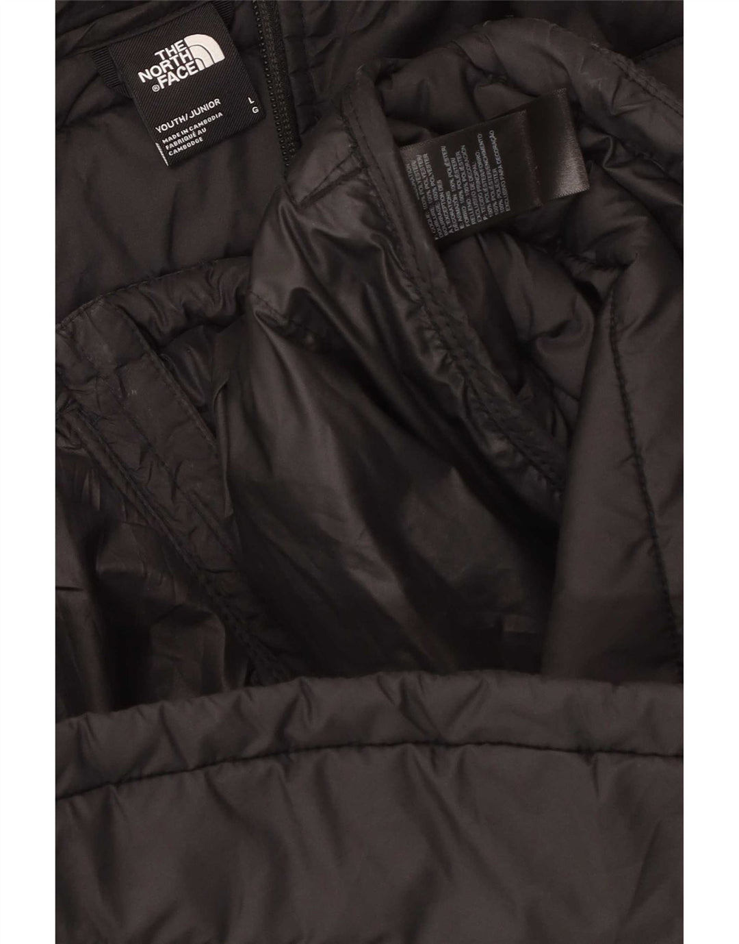The North Face Boys Polstret hættejakke 11-12 år Stor sort polyester
