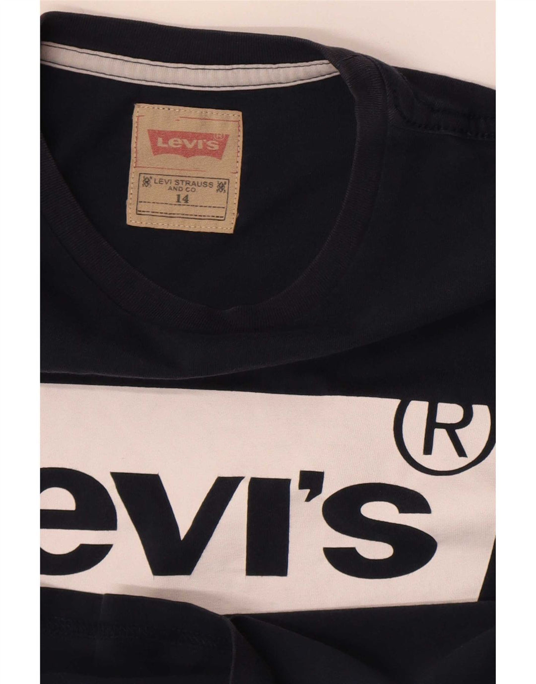 Levi's Boys Regular Graphic T-Shirt Top 13-14 år Navy Blue Logo