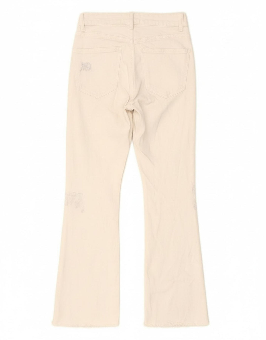 ZARA Womens Bootcut Cropped Jeans EU 36 XS W26 L24 White