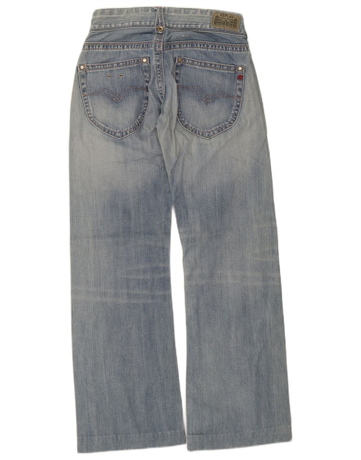 Replay Dame Jeans med lav talje Bootcut W25 L32 Blå Bomuld