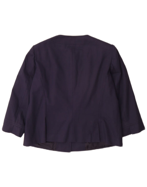 Luisa Spagnoli Dame 3-knaps 3/4-ærmet blazerjakke IT 48 XL Marineblå