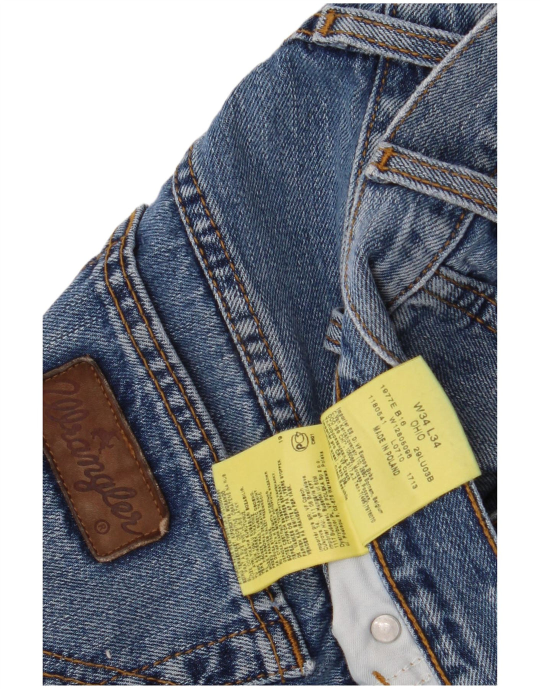 Wrangler Herre Ohio Straight Jeans W34 L34 Blå Bomuld
