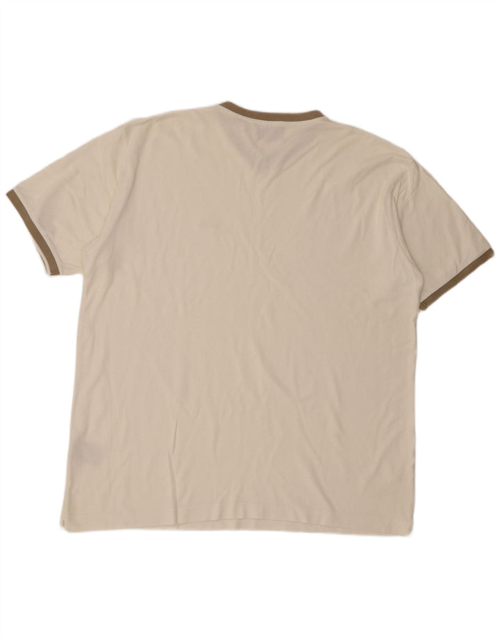 Kappa Herre T-Shirt Top 2XL Hvid Bomuld