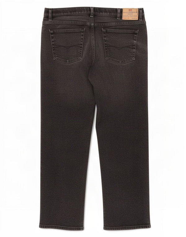 Marks & Spencer Herre Blue Harbor Straight Jeans W38 L29 Sort Bomuld