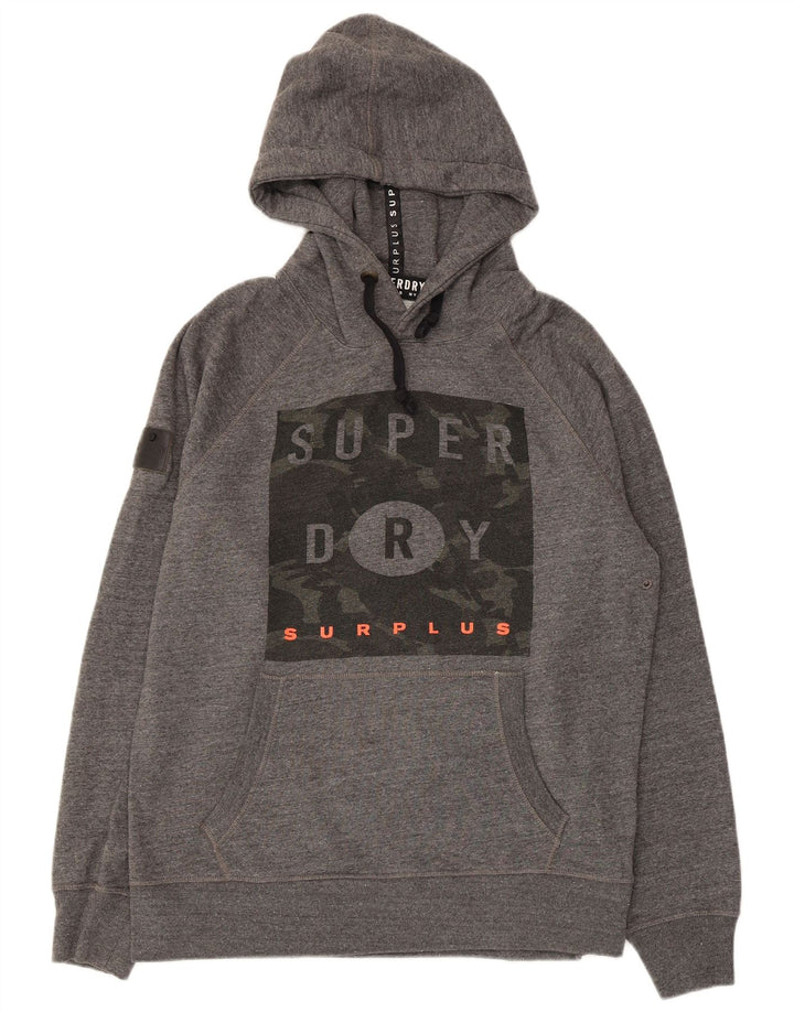 Superdry Grafisk hættetrøje til mænd 2XL Grå polyester