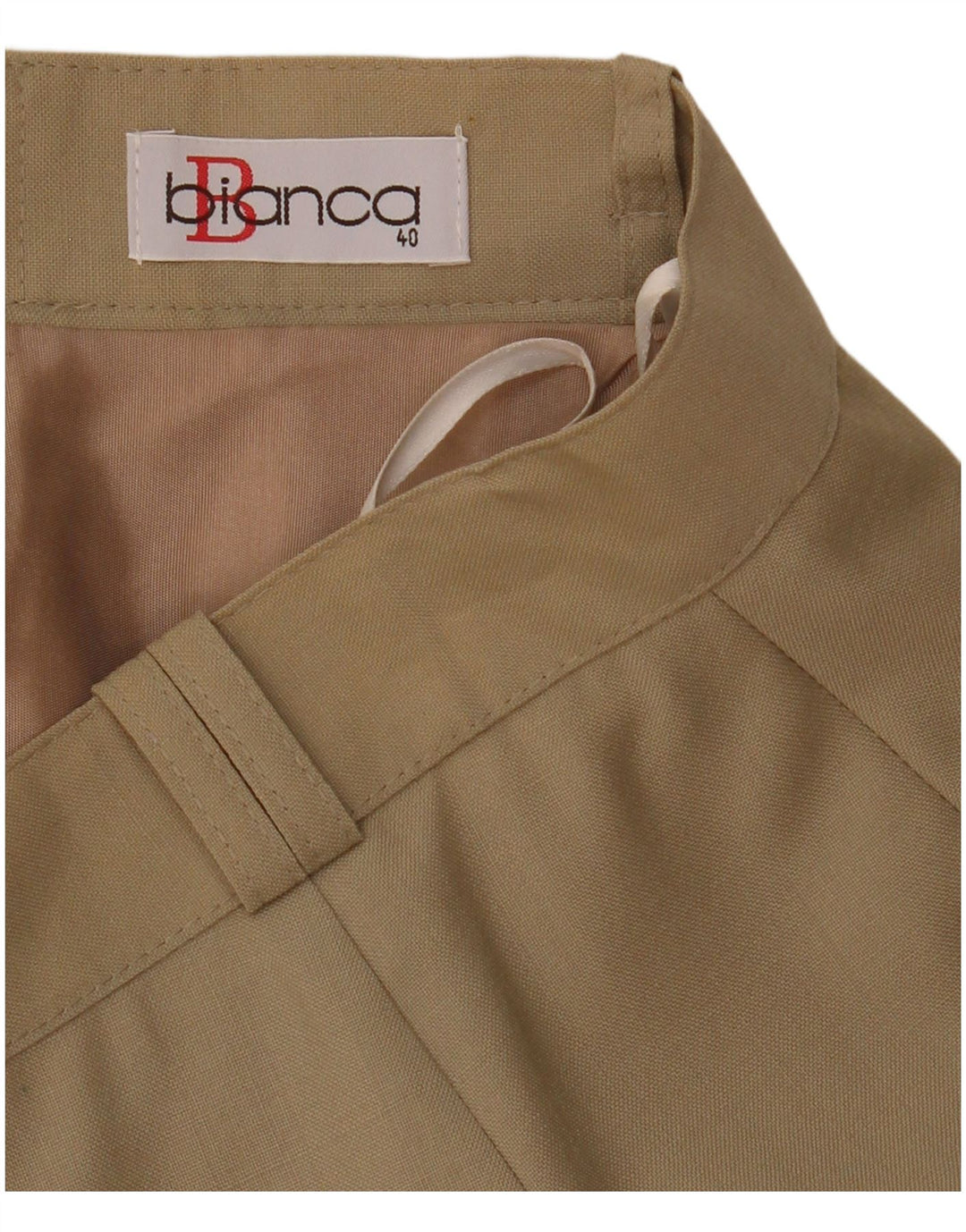 Bianca lige nederdel til kvinder EU 40 Medium W28 Beige Ny uld