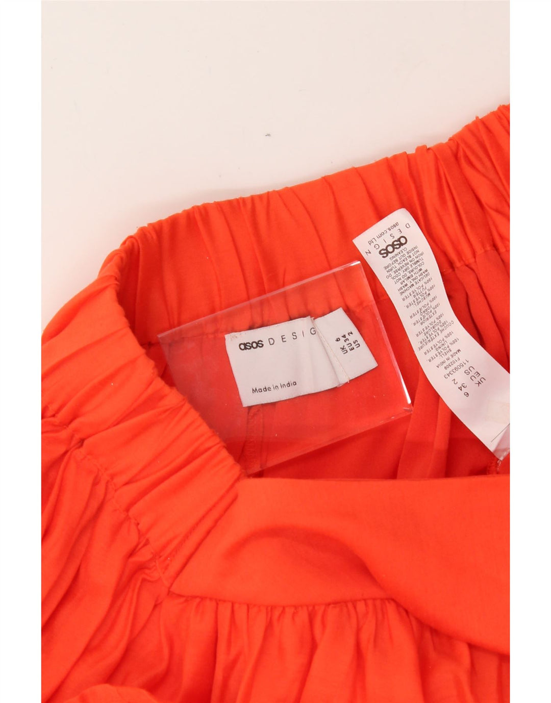 ASOS Womens Halter Dress UK 6 XS Orange Polyester Vintage Asos and Second-Hand Asos from Messina Hembry 