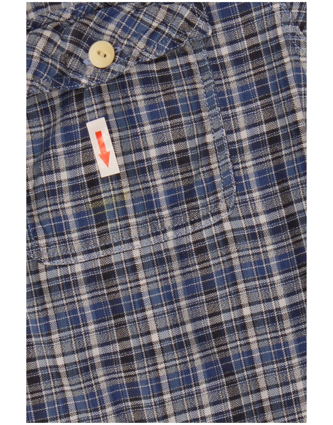 Fat Face Herre Classic Fit Flanellskjorte Medium Blue Ternet Bomuld