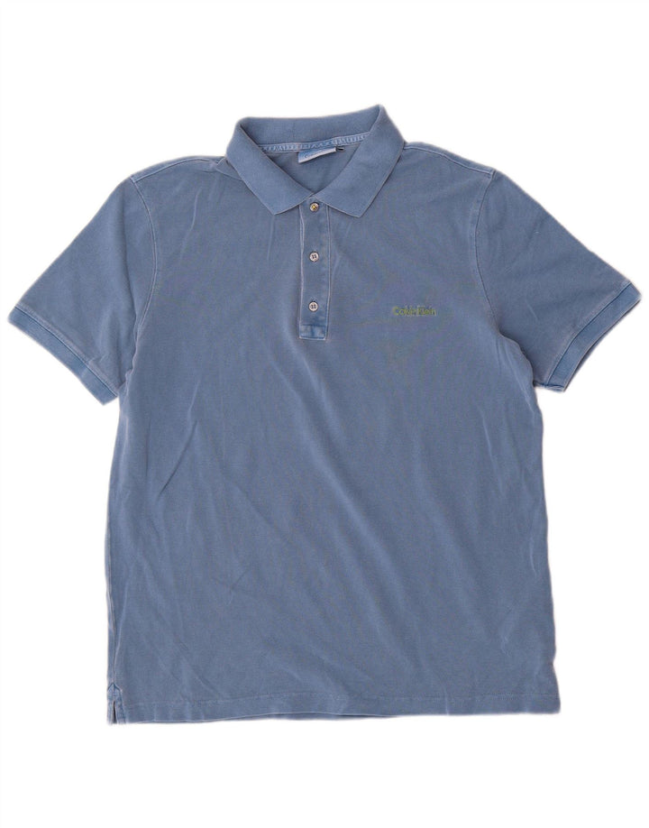 Calvin Klein herre poloshirt Medium blå bomuld