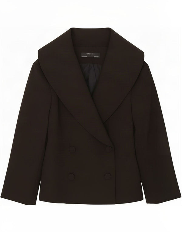Zara Dame Blazer Jacket UK 12 Medium Sort Polyester