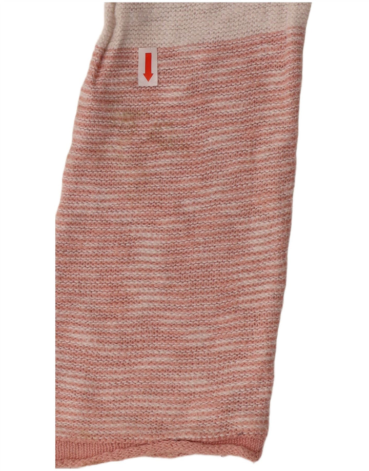 Billabong Dame Boat Neck Jumper Sweater UK 10 Lille Pink Stribet Bomuld