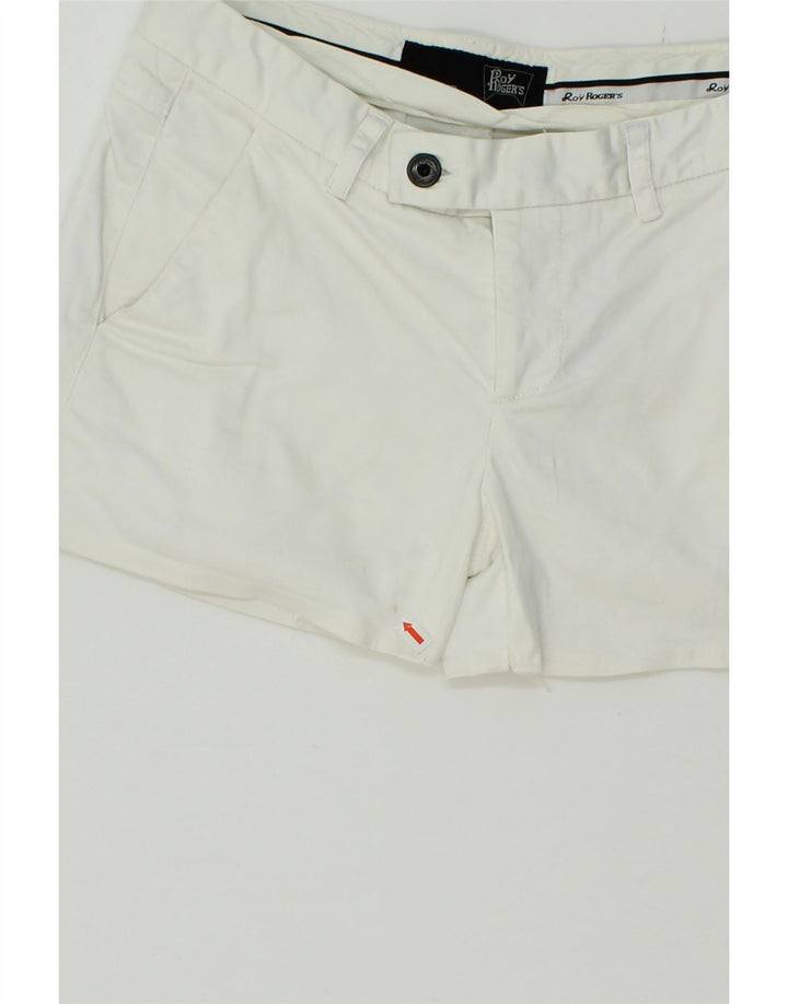 ROY ROGERS Womens Chino Shorts W25 XS White Elastane Vintage Roy Rogers and Second-Hand Roy Rogers from Messina Hembry 