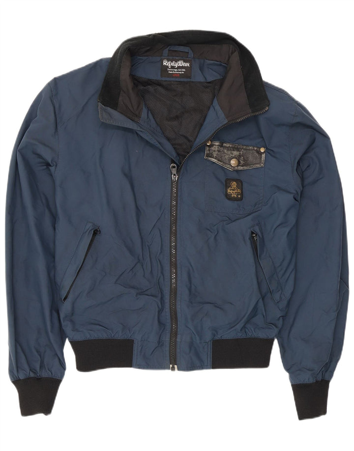 Refrigiwear Regnjakke til mænd UK 36 Small Navy Blue Colourblock Polyamid