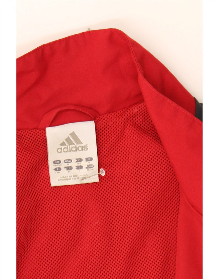 ADIDAS Mens Tracksuit Top Jacket UK 40/42 Medium Red Colourblock Polyester Vintage Adidas and Second-Hand Adidas from Messina Hembry 
