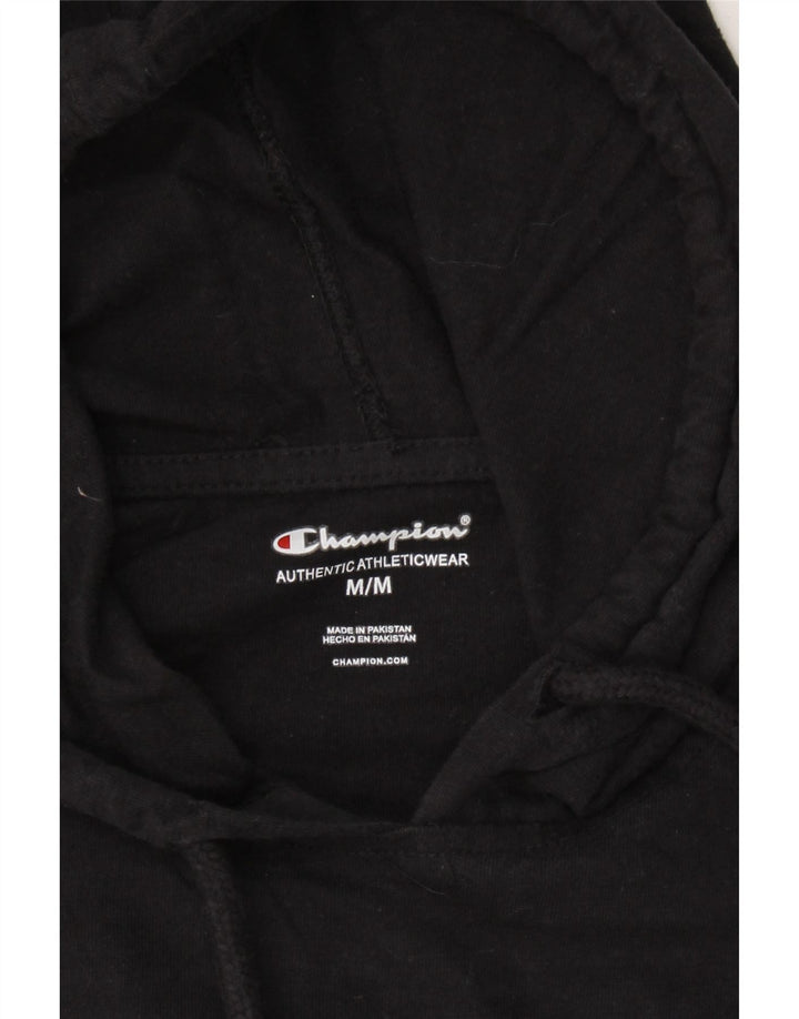 CHAMPION Mens Hoodie Jumper Medium Black Cotton Vintage Champion and Second-Hand Champion from Messina Hembry 