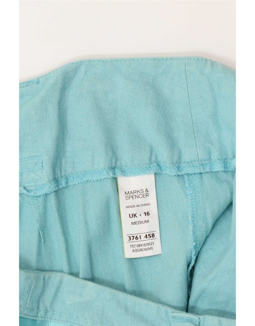 Marks & Spencer Dame Bermuda Chino Shorts UK 16 Large W34 Turkis