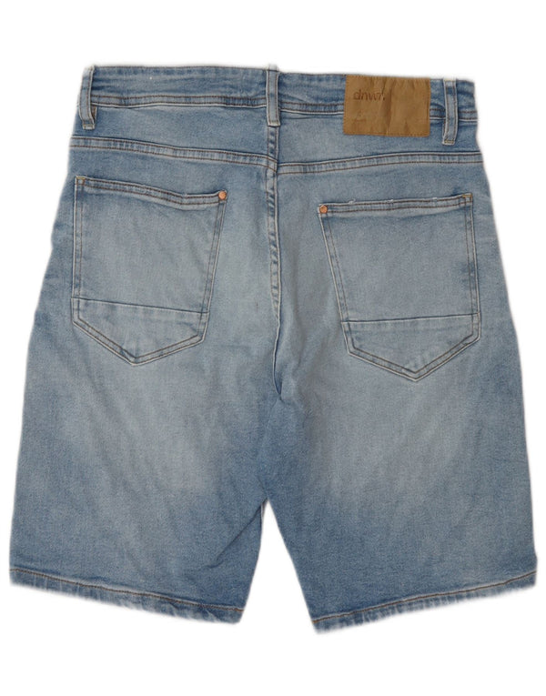 Zara Herre Denim Shorts EU 42 Large W32 Blå Bomuld