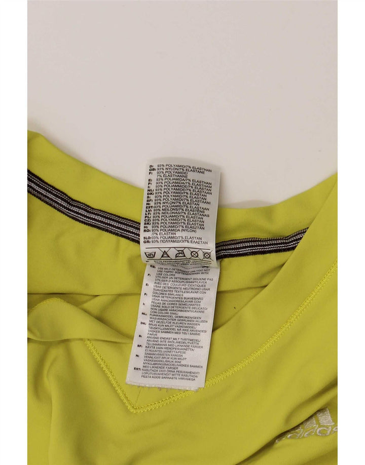 Adidas Poplin T-Shirt Top UK 14 Medium Grøn Polyamid