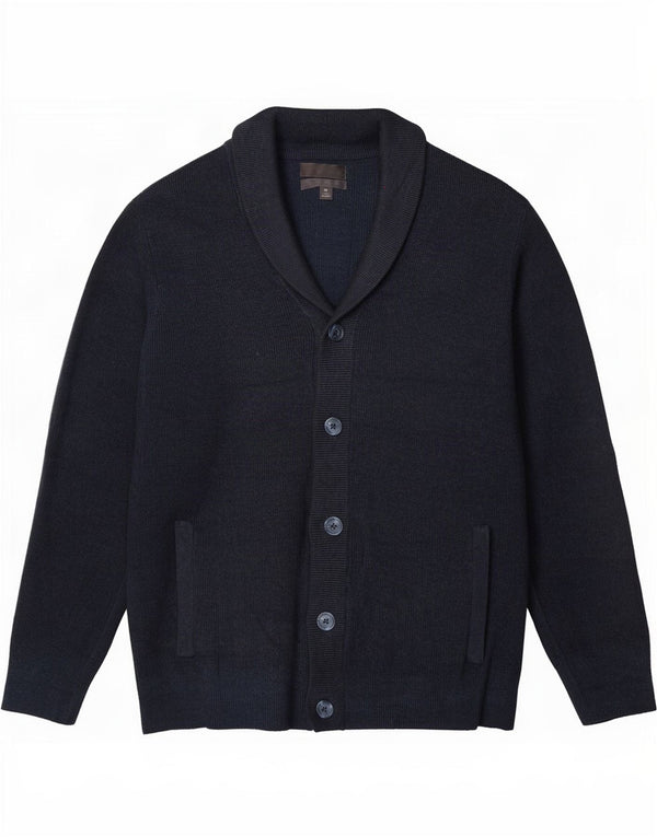 Marks & Spencer herre cardigan sweater XL marineblå polyester