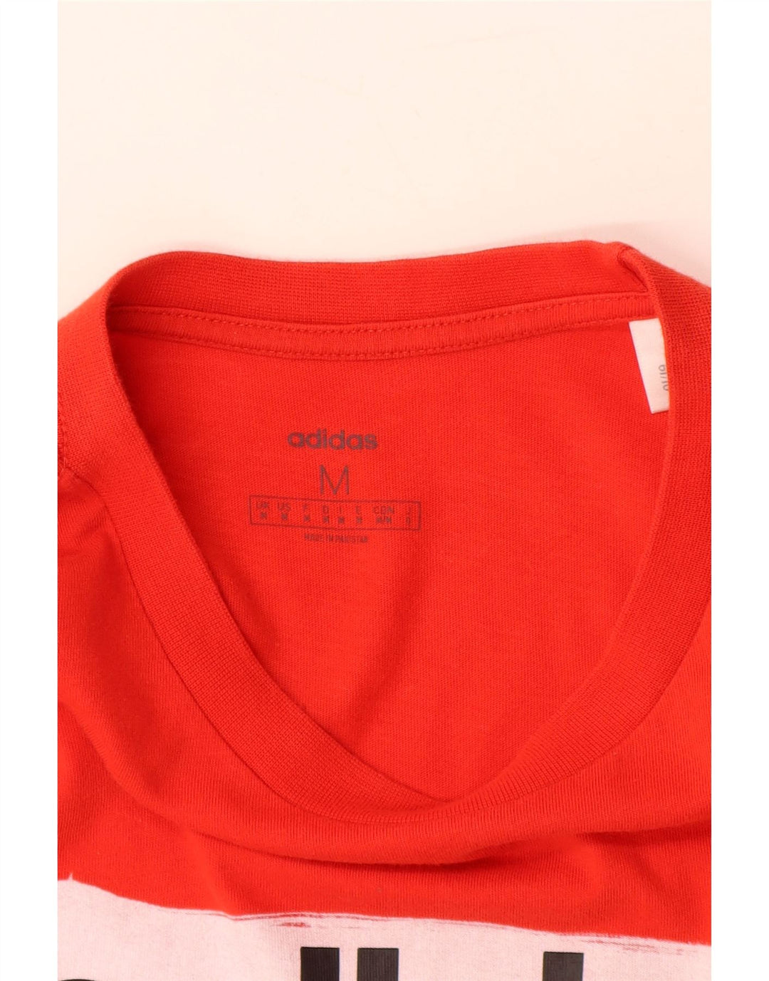 ADIDAS grafisk t-shirt til mænd, medium rød bomuld