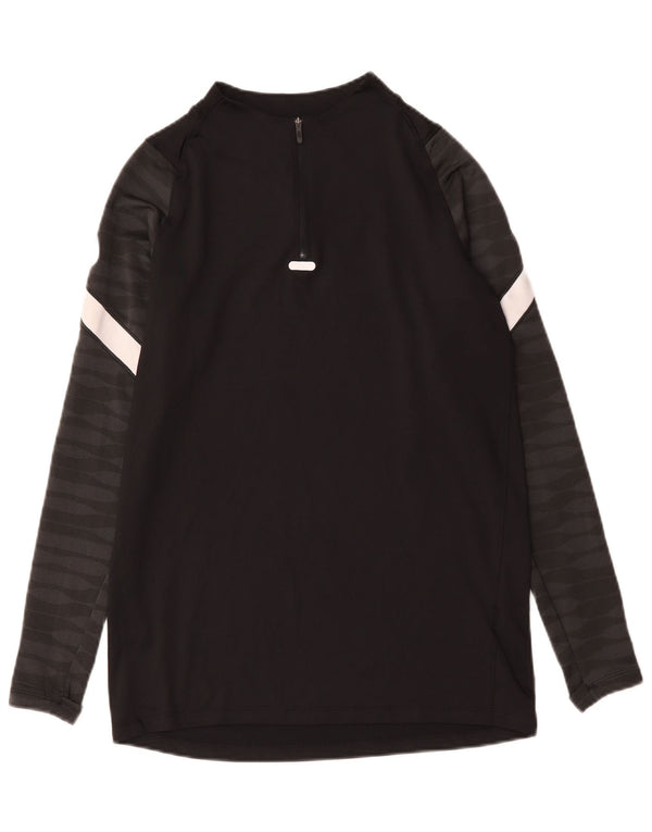 Nike Herre Dri Fit Pullover med lynlås-hals Træningsdragt Top Medium Sort Colourblock