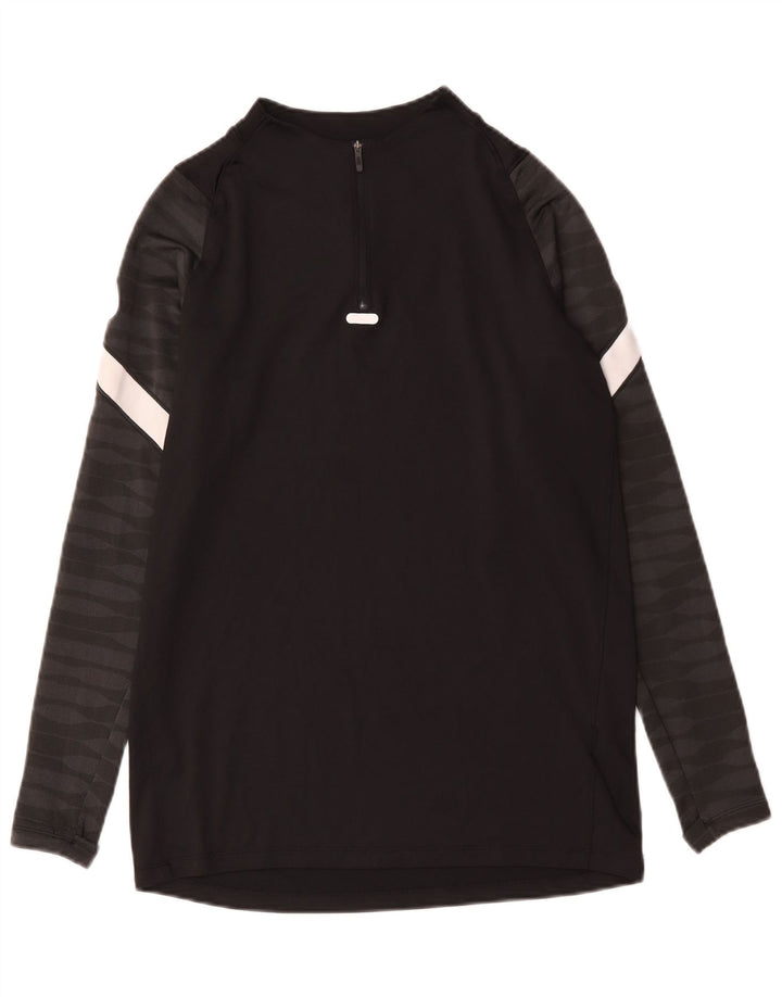 Nike Herre Dri Fit Pullover med lynlås-hals Træningsdragt Top Medium Sort Colourblock